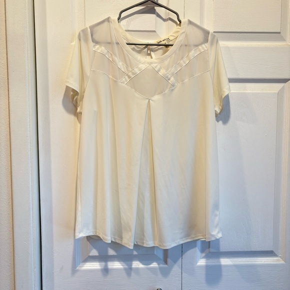 Cream Faith and Joy Blouse - Size Large - Picture 1 of 8